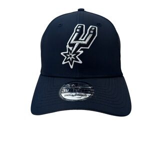 San Antonio Spurs New Era 39THIRTY Black Stretch Fitted Sz S-M Hat Cap Wemby NBA